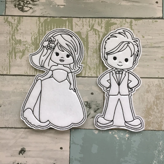 Bride & Groom Colouring Dolls