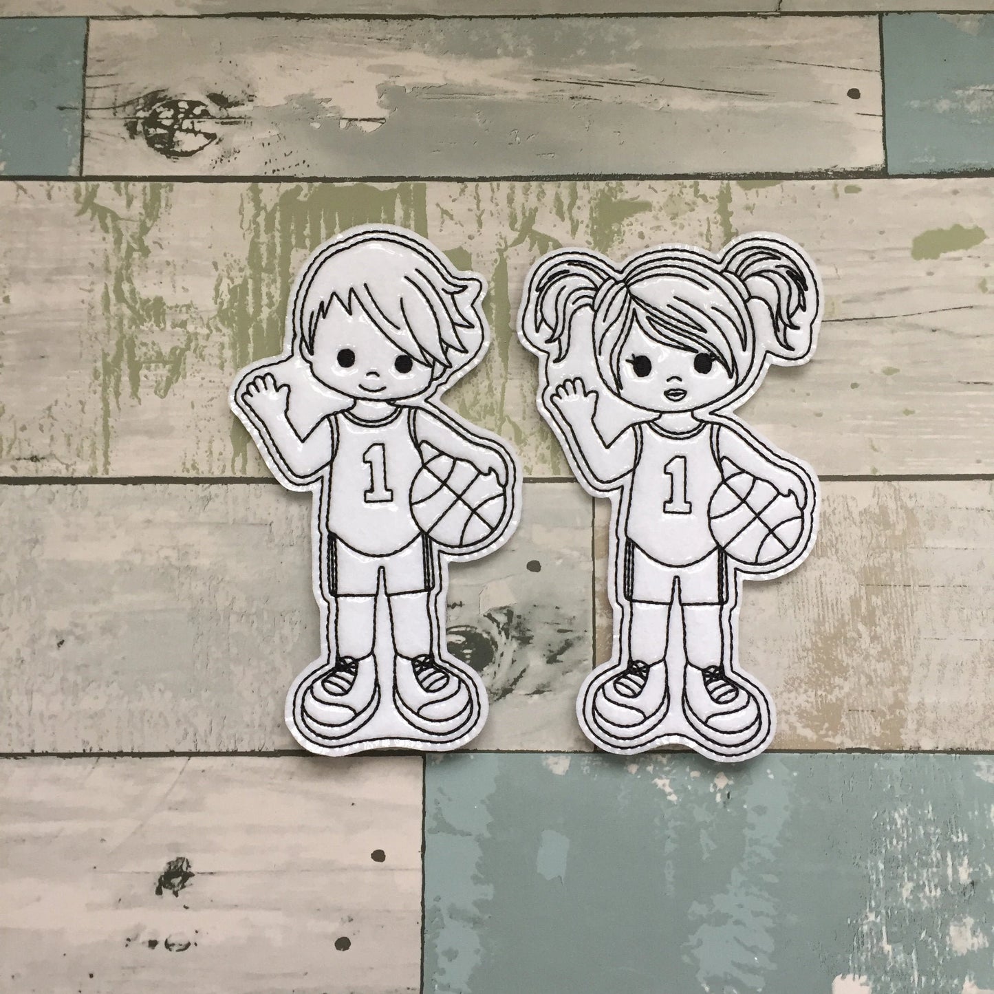 Basketball Kids Colouring Dolls