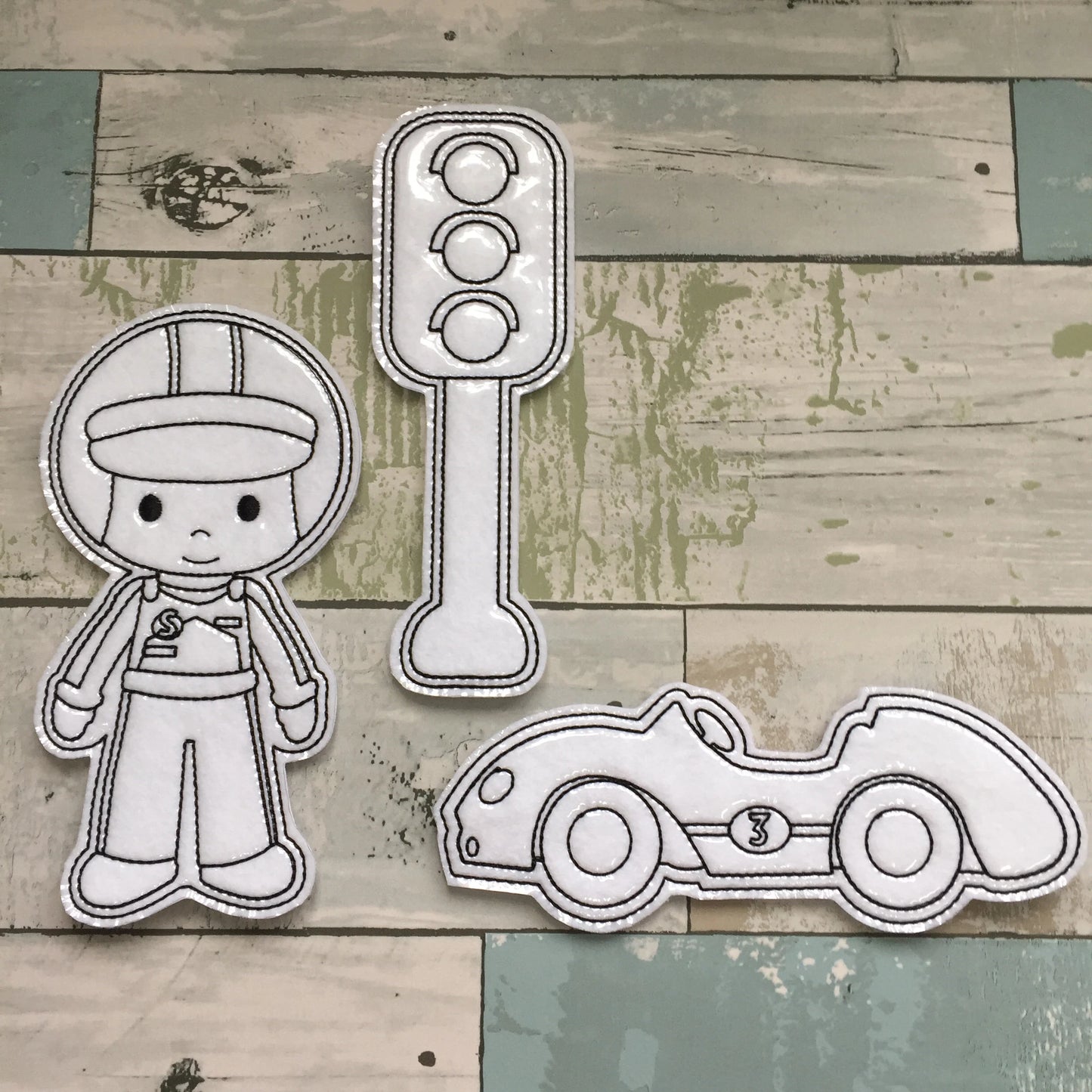 Race Car Colouring Dolls