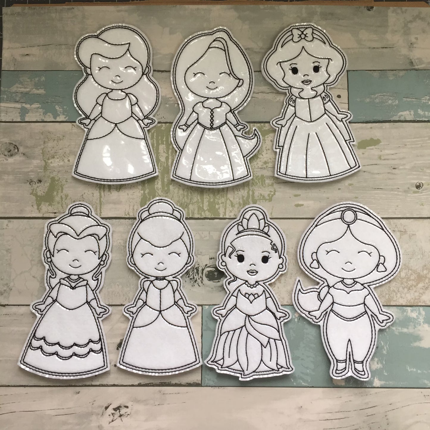 Princess Set 3 Colouring Dolls