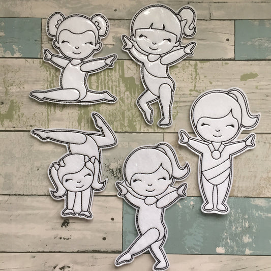 Gymnastics Colouring Dolls