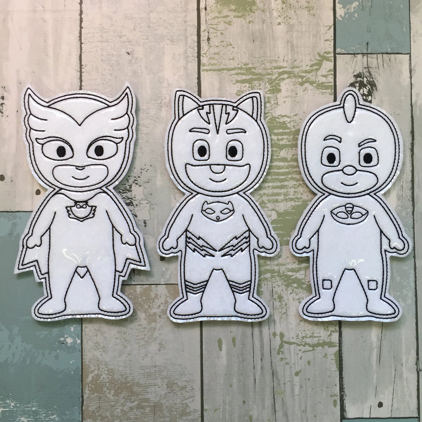 Nighttime Heroes Colouring Dolls
