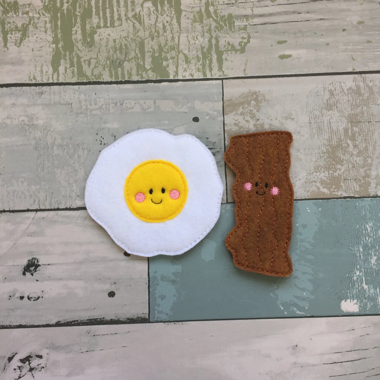 Bacon & Eggs Felt Play Food