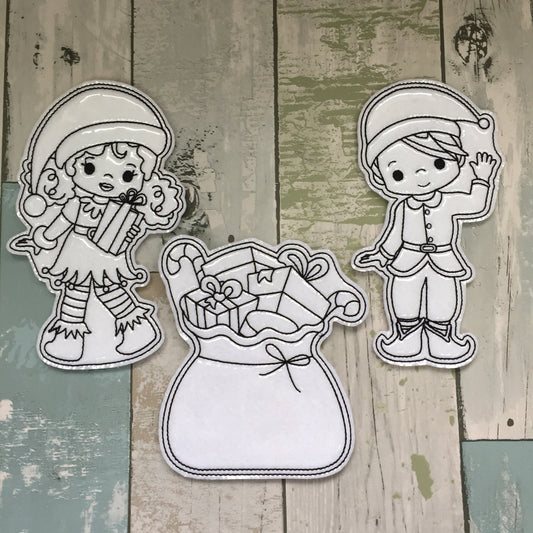 Elf Colouring Dolls