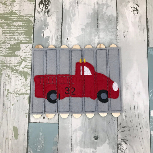 Fire Truck Felt Stick Puzzle