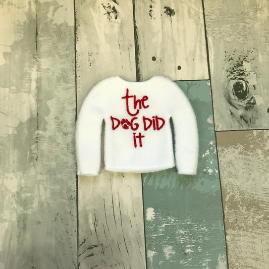 The Dog Did It Elf Sweater