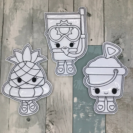 Summer Swim Colouring Dolls