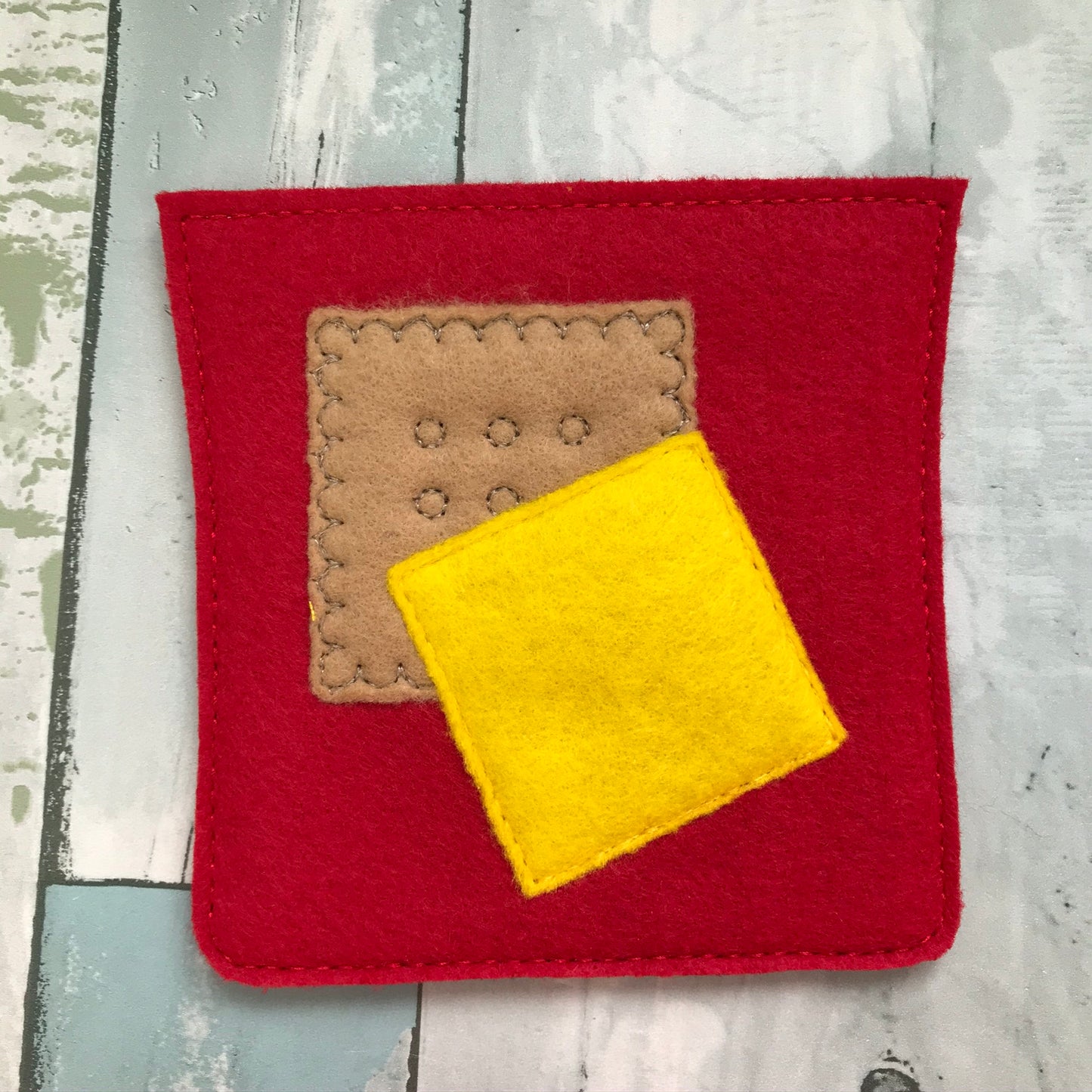 Cheese and Crackers Felt Play Food