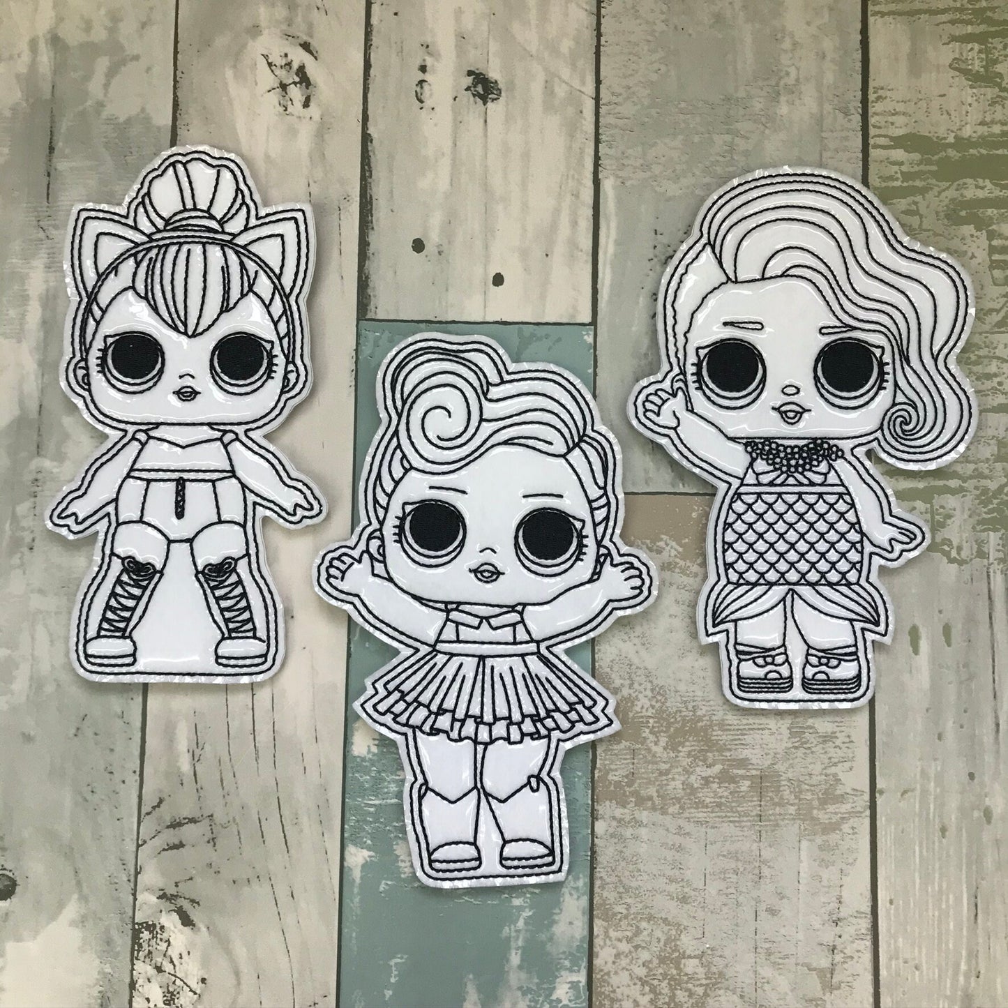 Happy Girls Set 3 Colouring Dolls