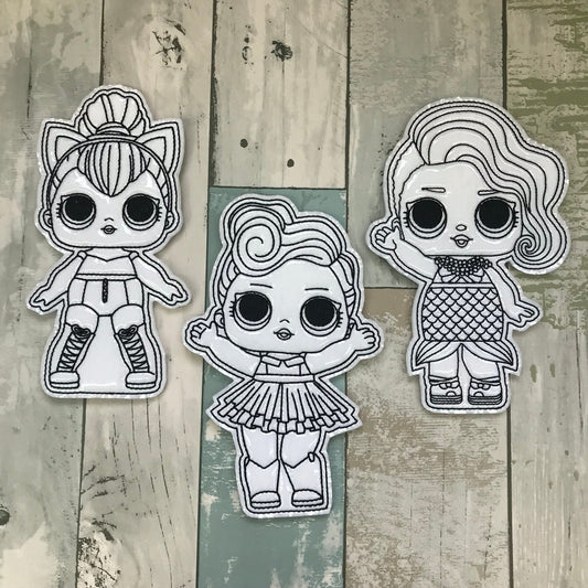 Happy Girls Set 3 Colouring Dolls