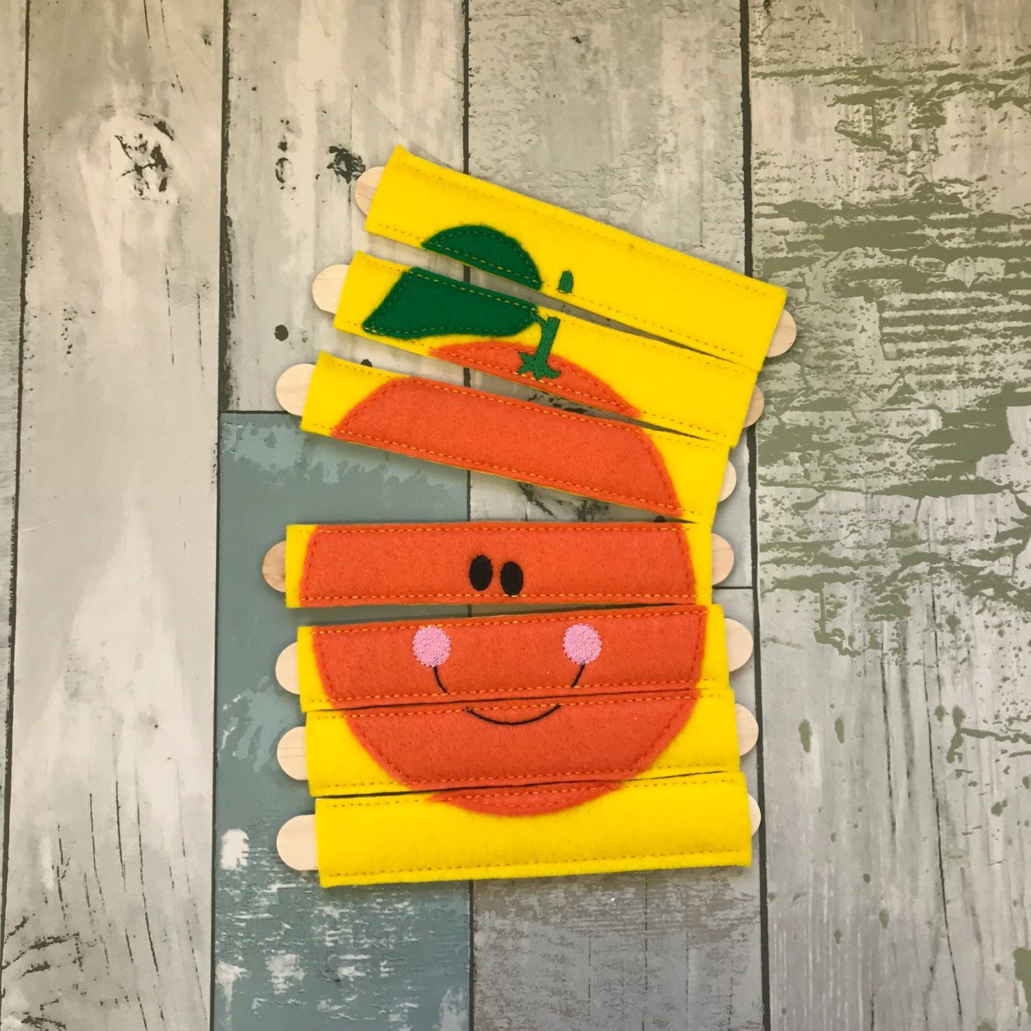 Orange Felt Stick Puzzle