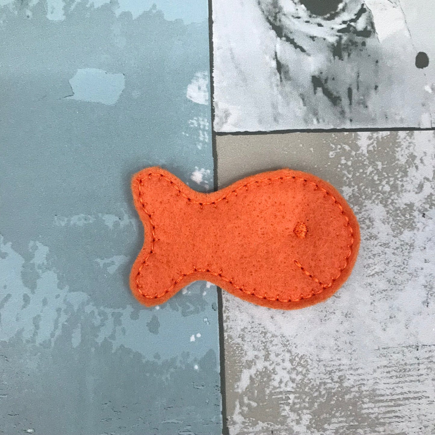 Orange Fish Crackers Felt Play Food