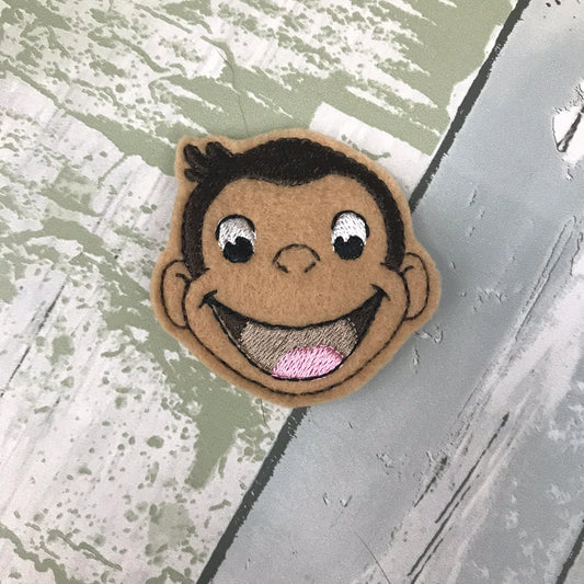 Monkey Felt Snap Hair Clip