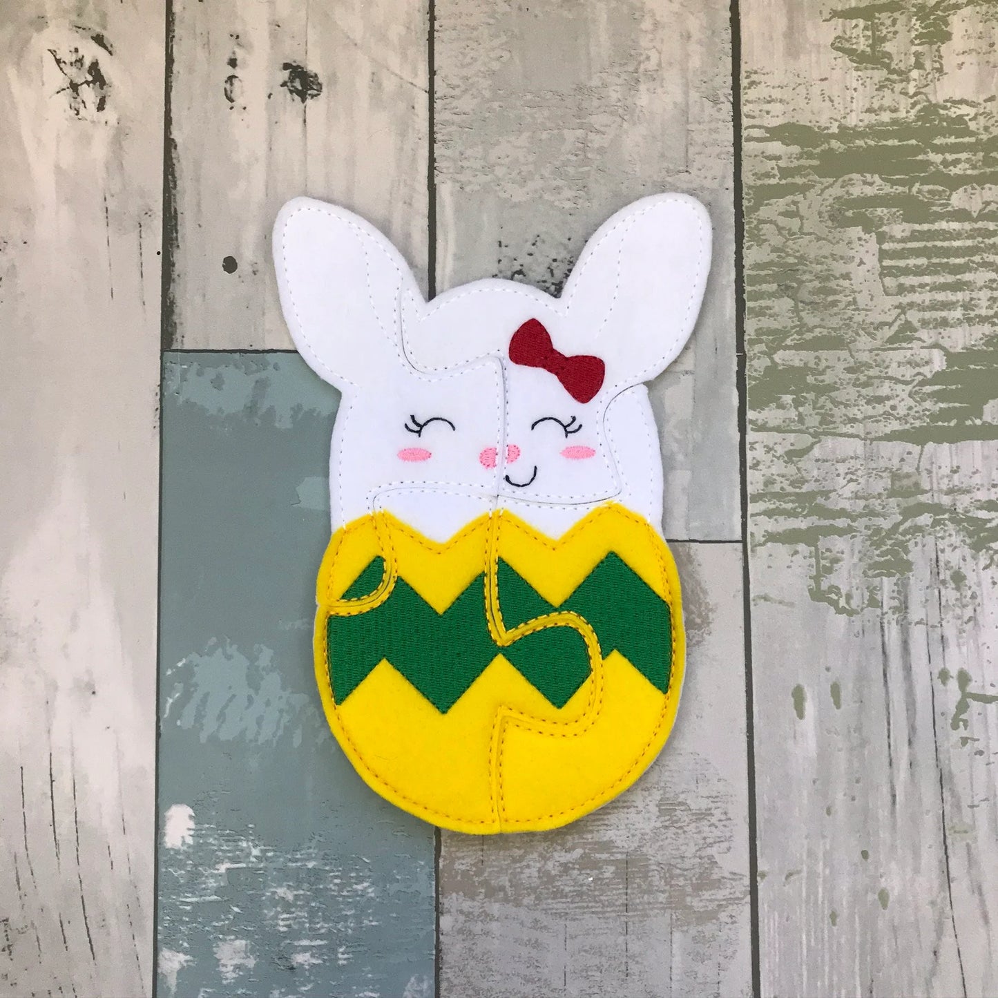 Bunny In Egg Felt Puzzle