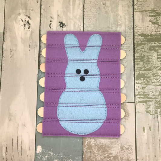 Marshmallow Bunny Felt Stick Puzzle