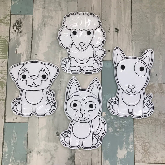 Dogs Set 1 Colouring Dolls