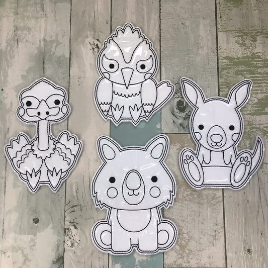 Aussie Animals Set 1 Colouring Dolls