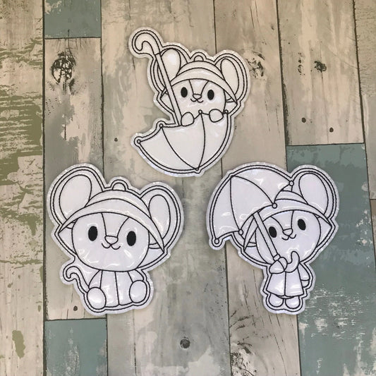 Rainy Mouse Colouring Dolls
