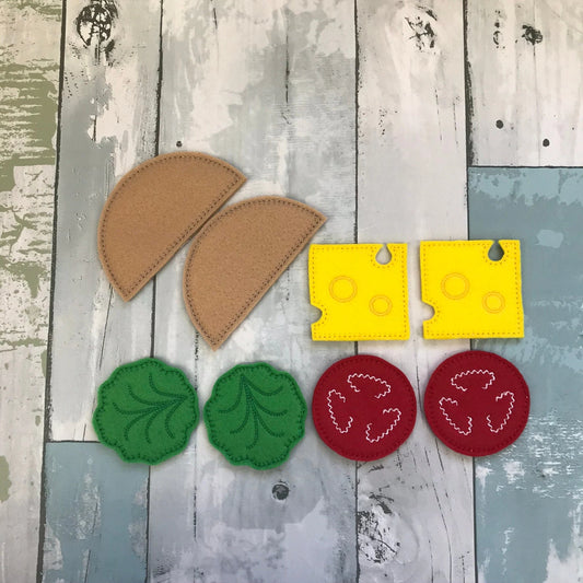 Veggie Pita Felt Play Food