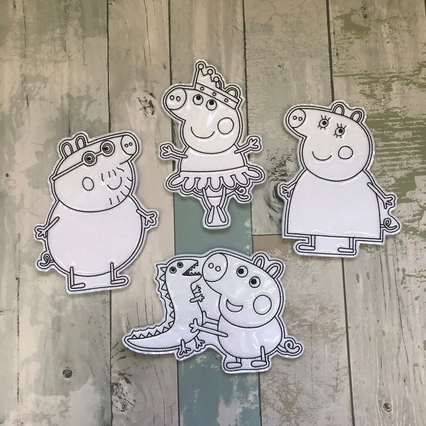 Swine Family Colouring Dolls