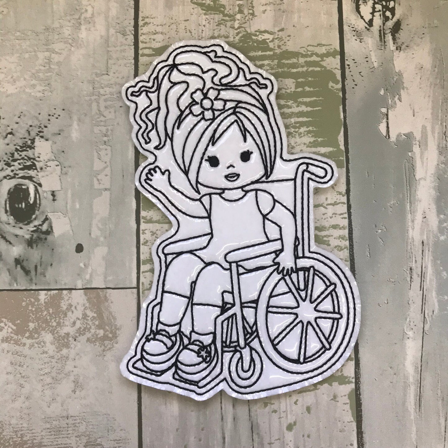 Wheelchair Kids Colouring Dolls