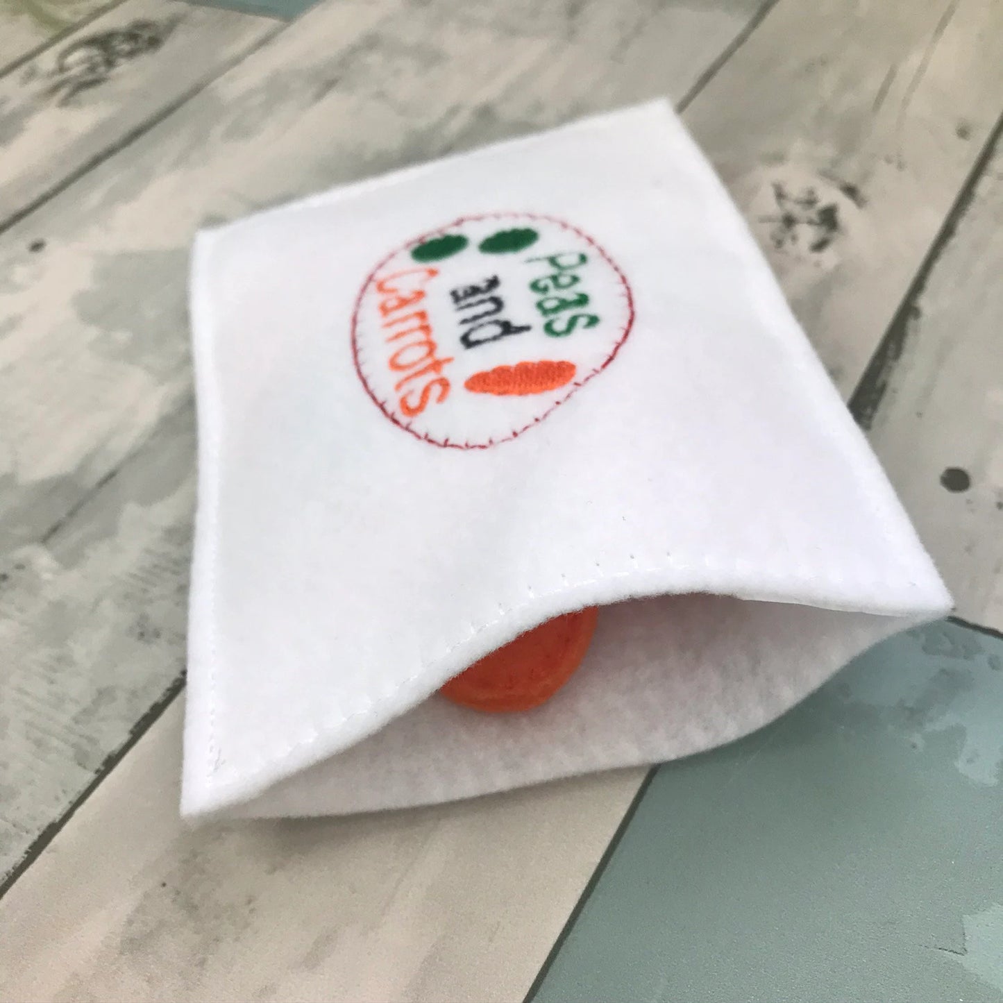 Peas and Carrots Felt Play Food