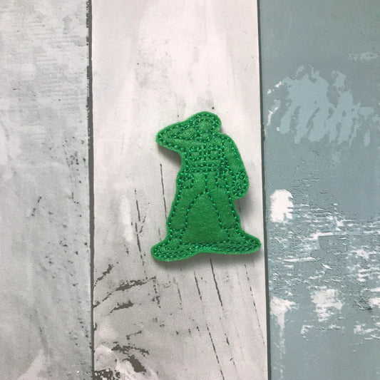 Green Army Man Felt Snap Hair Clip