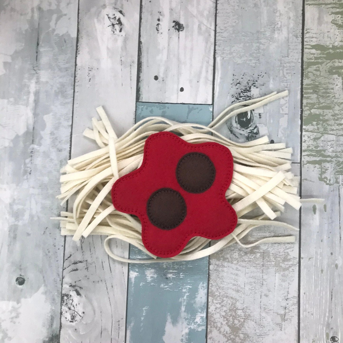 Spaghetti with Sauce Felt Play Food