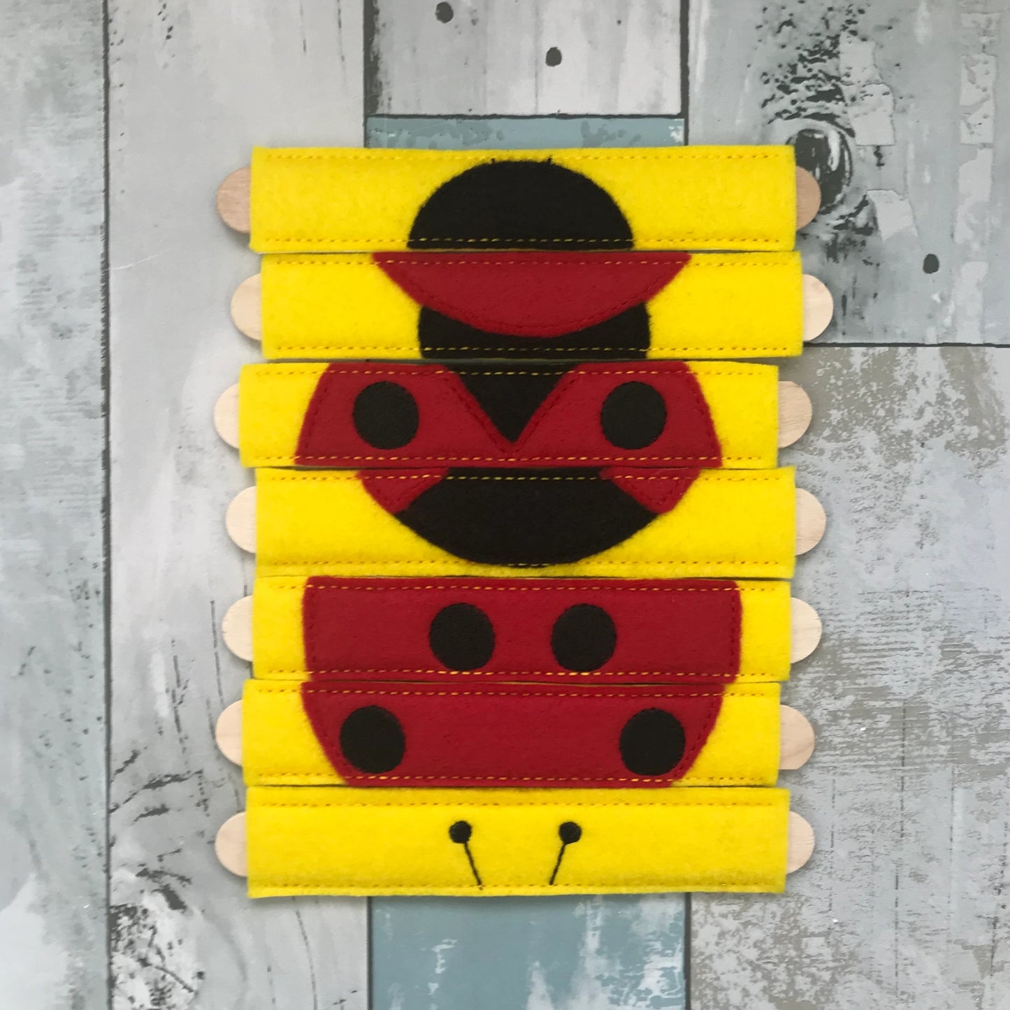Ladybug Stick Felt Puzzle