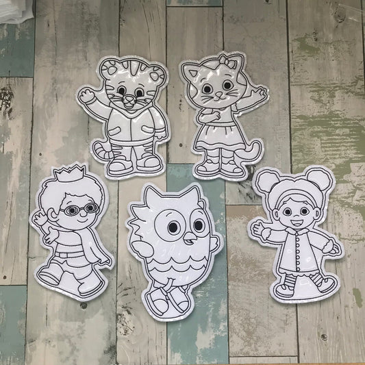 Red Sweater Animal Colouring Dolls