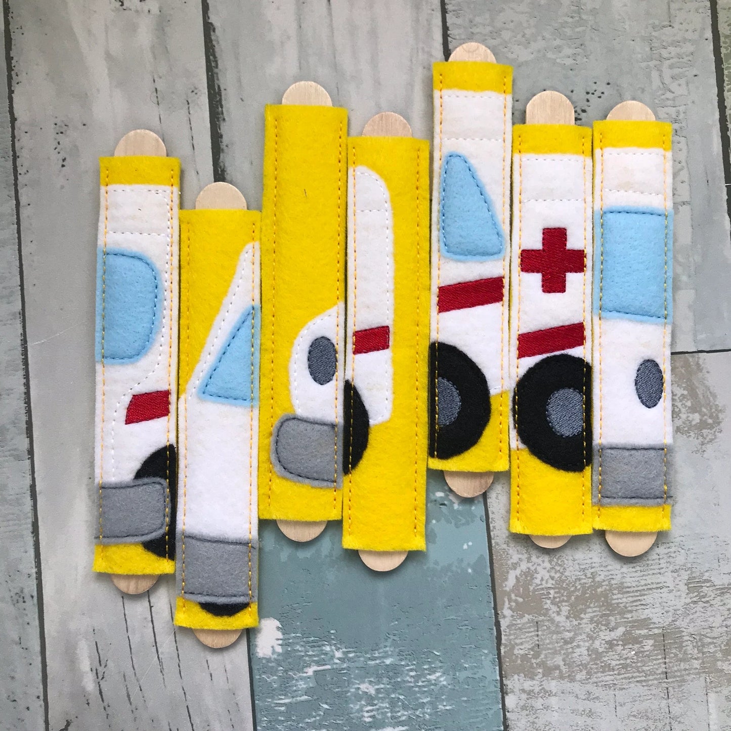 Ambulance Stick Felt Puzzle