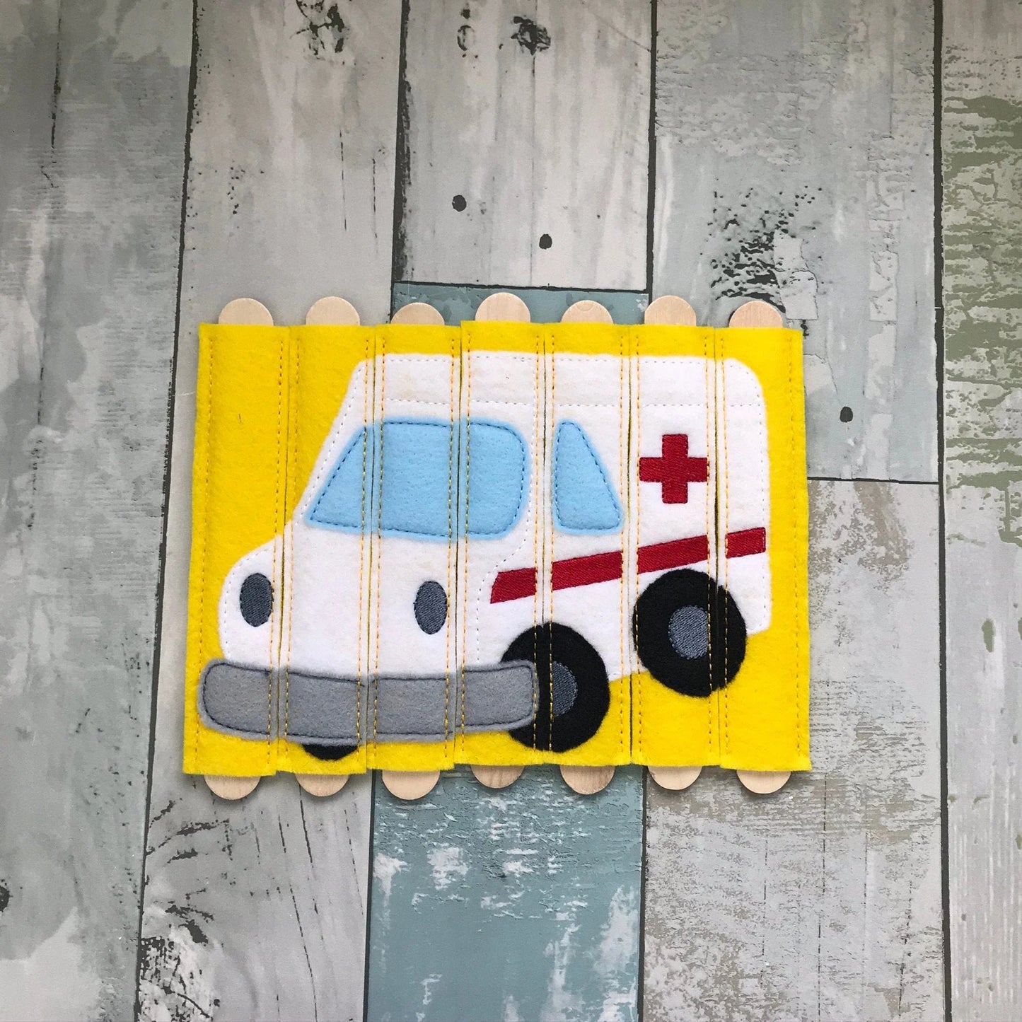 Ambulance Stick Felt Puzzle