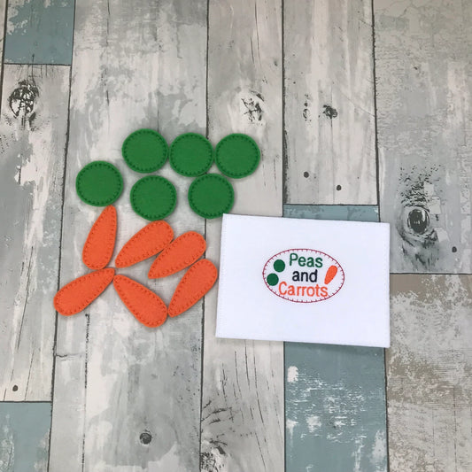 Peas and Carrots Felt Play Food