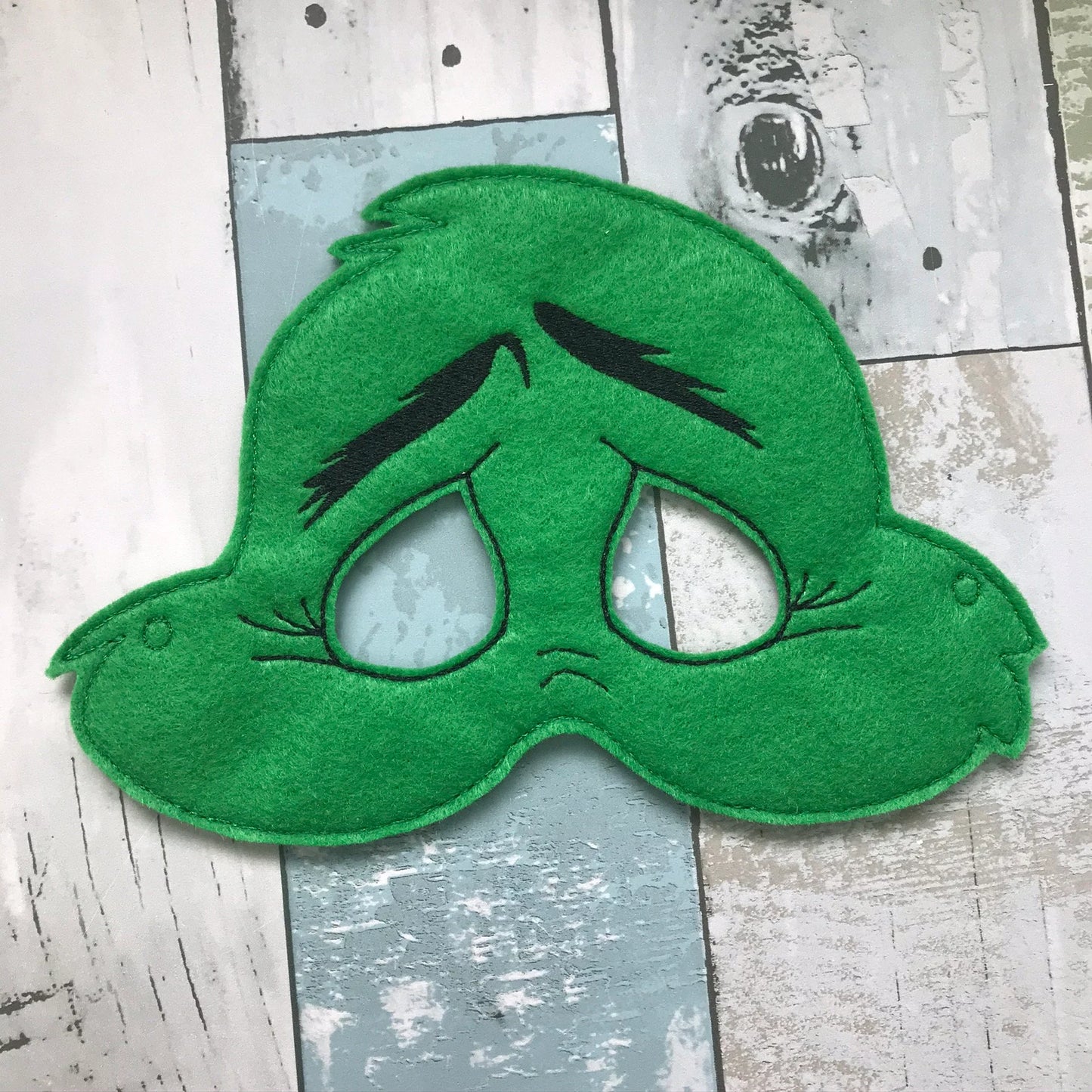 Mean Green Guy Felt Play Mask