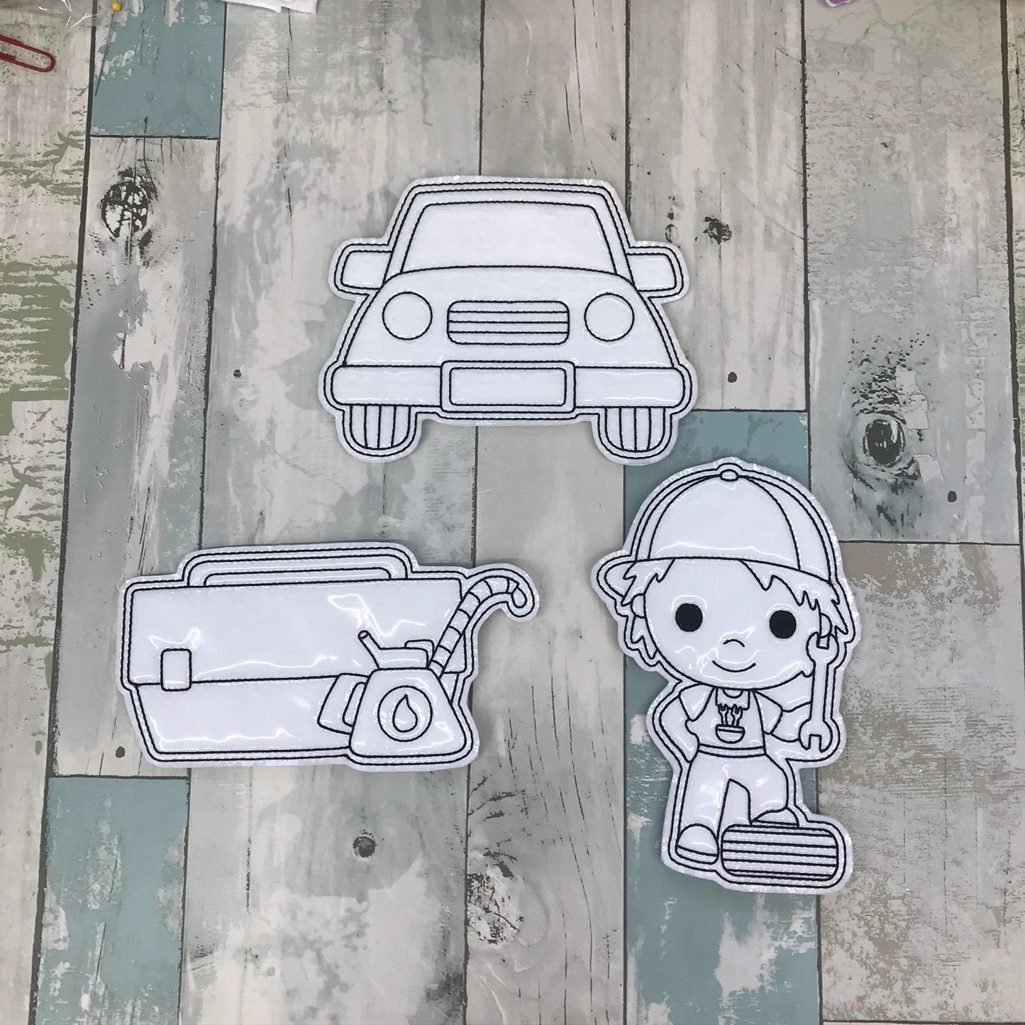 Mechanic Colouring Dolls