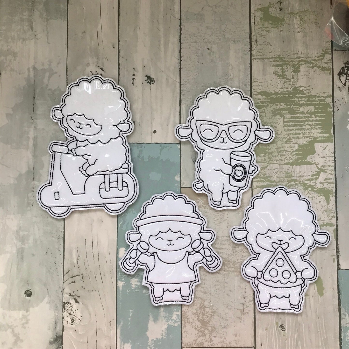Lamb & Friends Colouring Dolls
