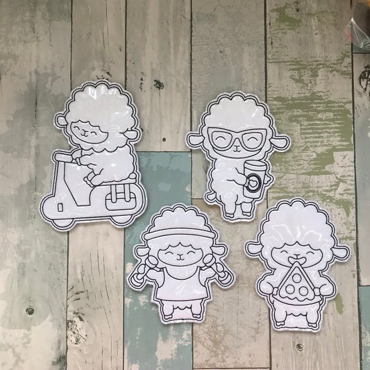 Lamb & Friends Colouring Dolls