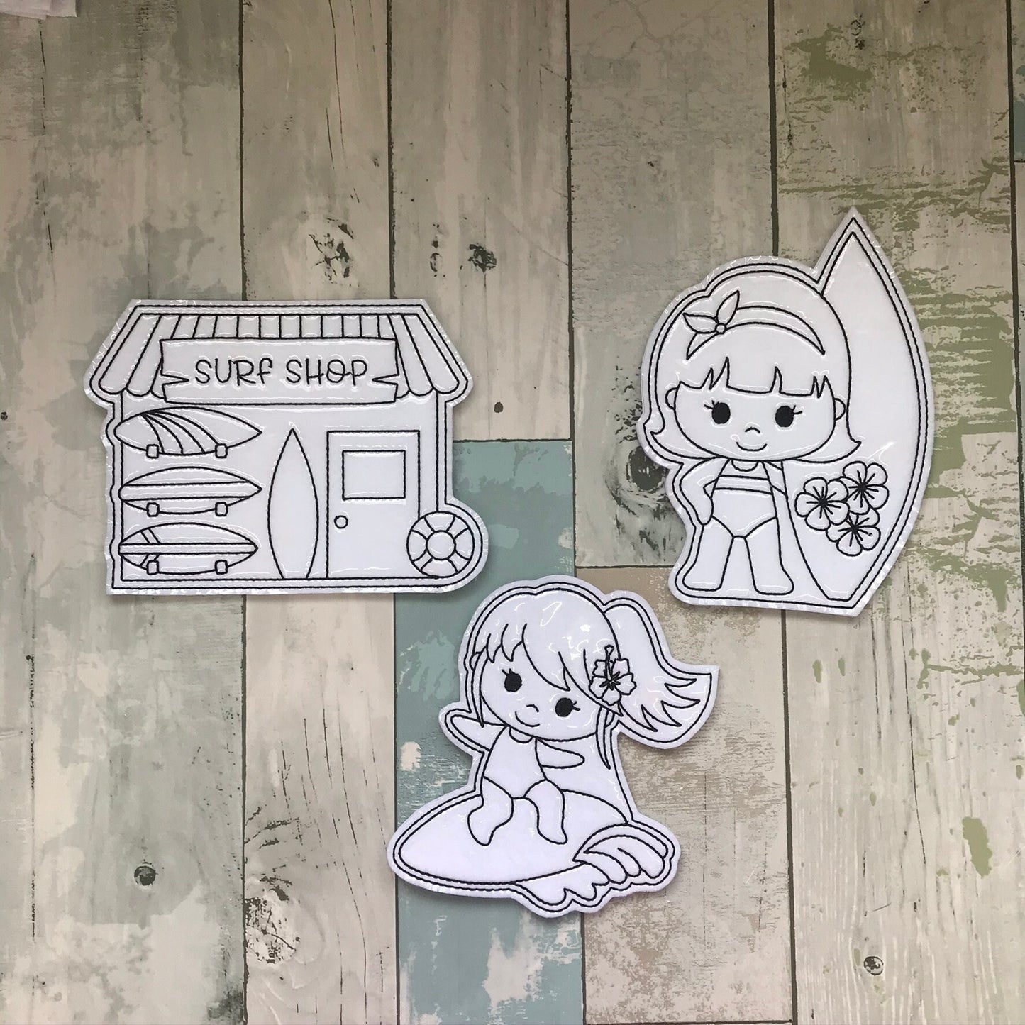 Surfer Girl Colouring Dolls
