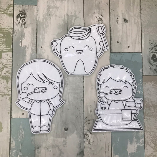 Brush Your Teeth Colouring Dolls