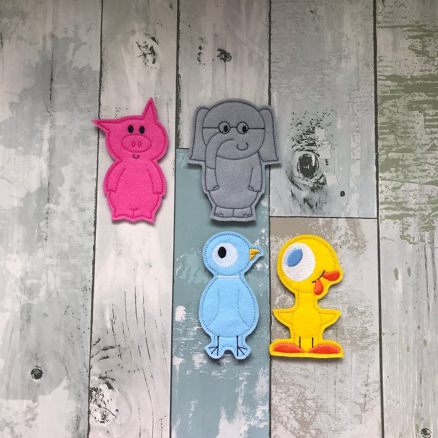 Elephant & Friends Felt Finger Puppets