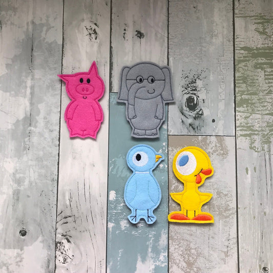 Elephant & Friends Felt Finger Puppets