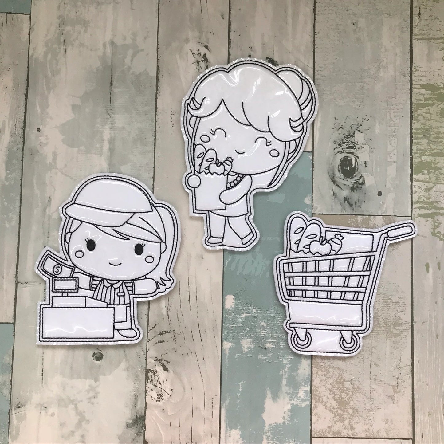 Grocery Colouring Dolls