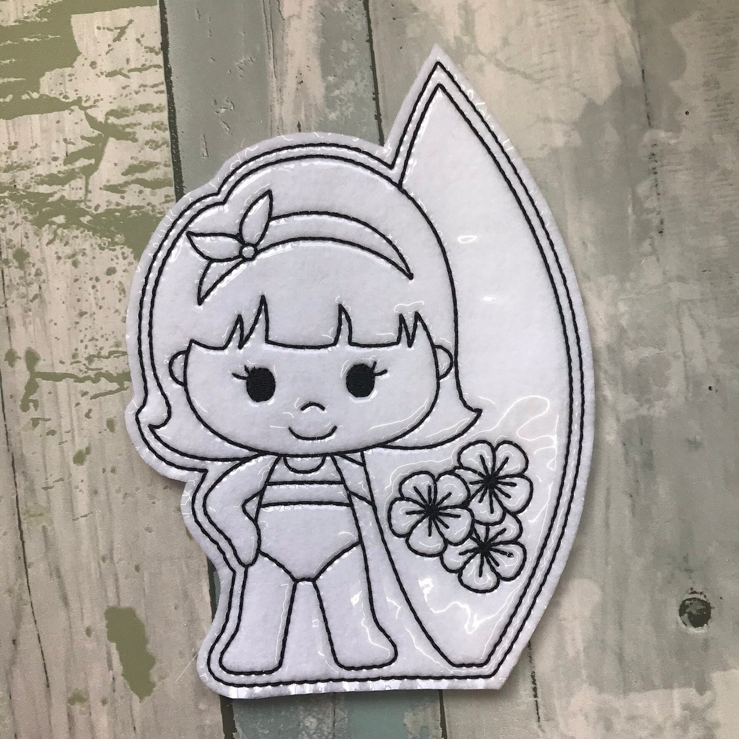 Surfer Girl Colouring Dolls