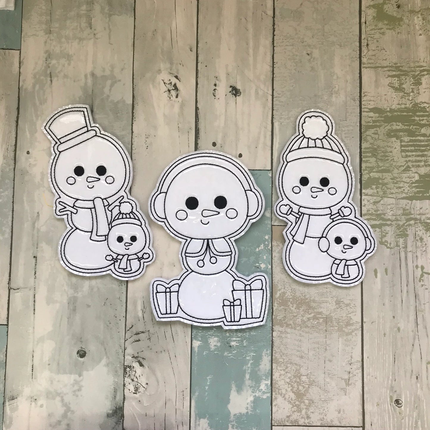 Tall Snowmen Colouring Dolls