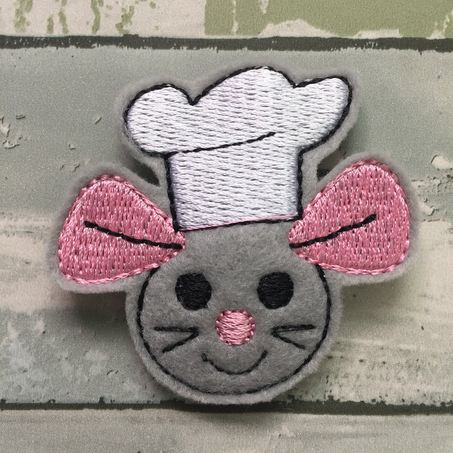 Chef Mouse Felt Snap Hair Clip