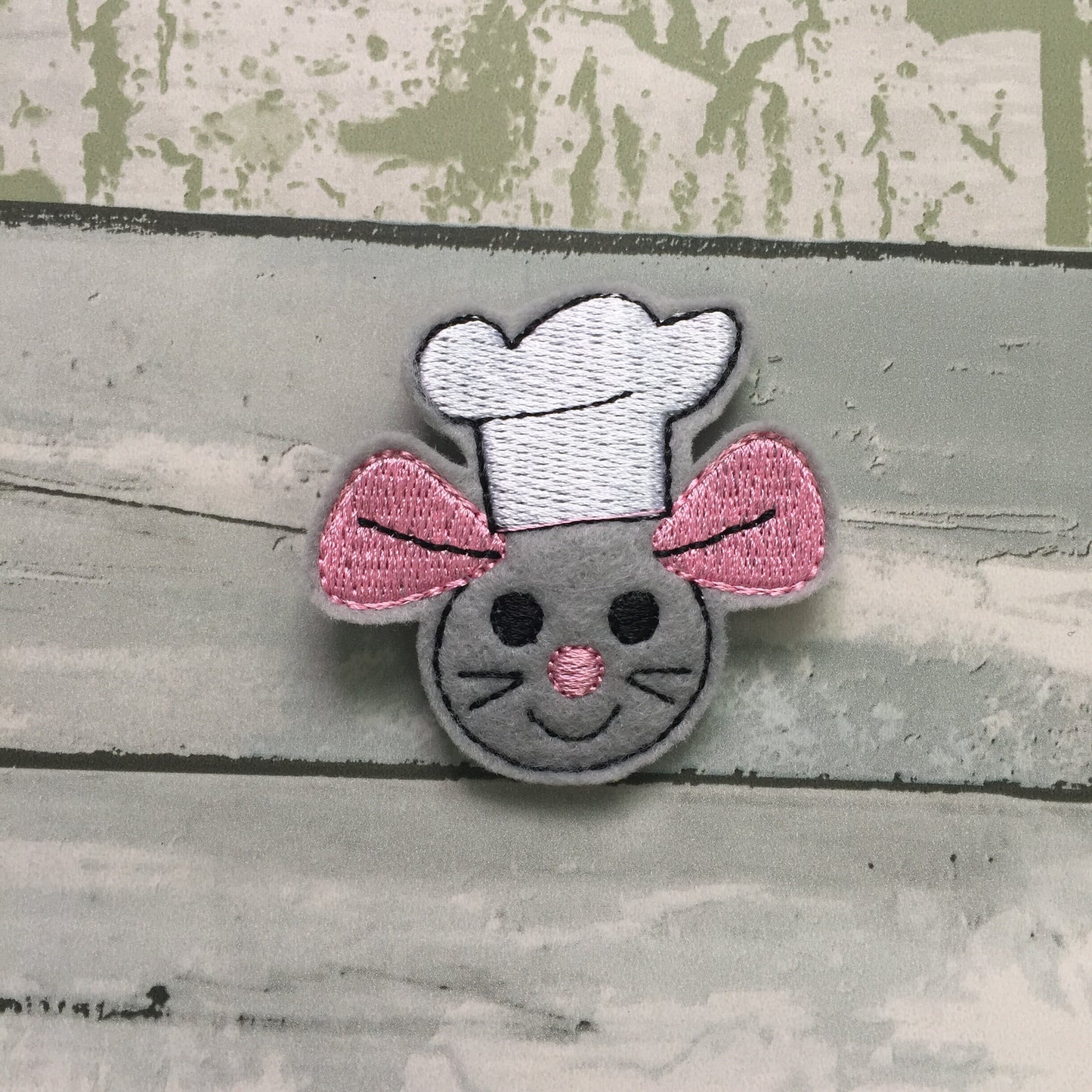 Chef Mouse Felt Snap Hair Clip
