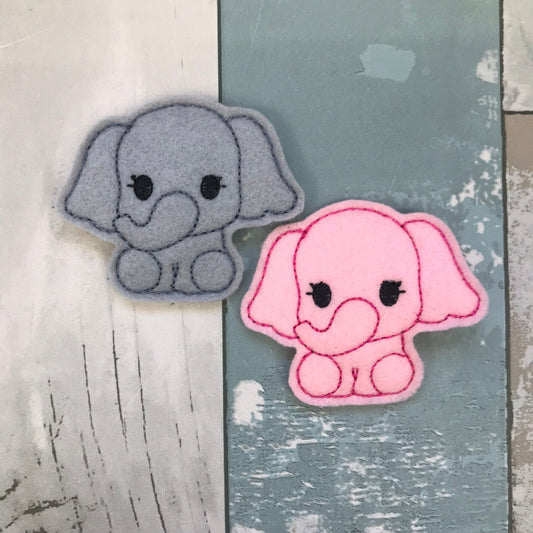 Elephant Felt Snap Hair Clip