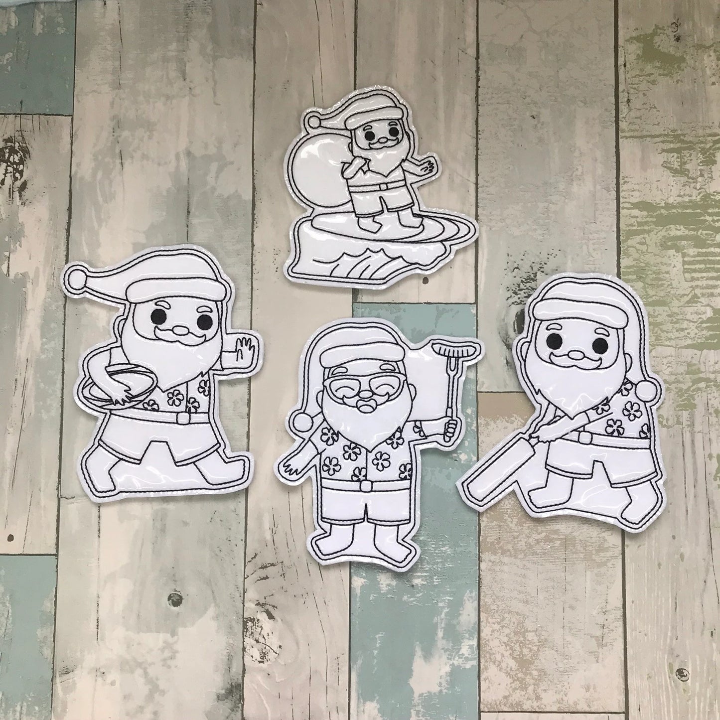Santa Down Under Colouring Dolls