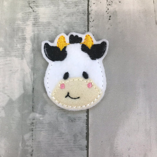 Cow Felt Snap Hair Clip
