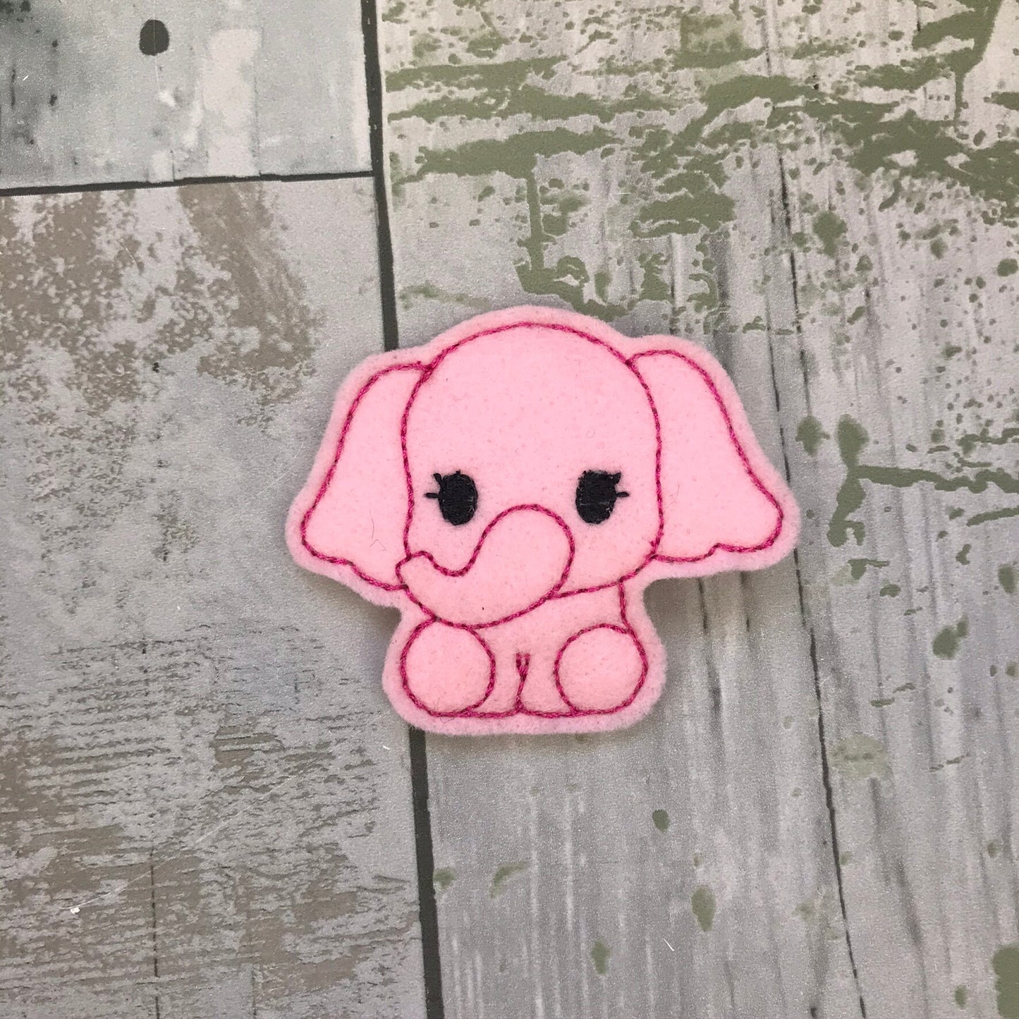 Elephant Felt Snap Hair Clip